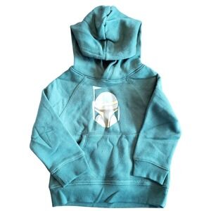 Star Wars Amazon Essentials Boba Fett Teal Green Fleece Hoodie Kids Size‎ 2T